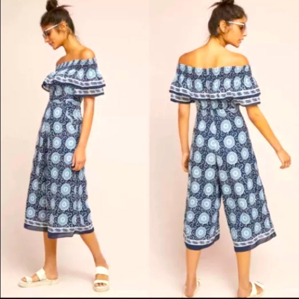 Anthropologie KOPAL off the shoulder jumpsuit szS